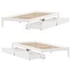 vidaXL Cadre de lit sans matelas blanc 75x190 cm bois de pin massif