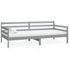 vidaXL Lit de jour sans matelas gris bois de pin massif 90x200 cm