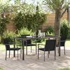 vidaXL Ensemble de salle &agrave; manger pour jardin 5 pcs Noir Poly rotin