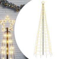 vidaXL Arbre de Noël lumineux avec piquets 570 LED blanc chaud 300 cm