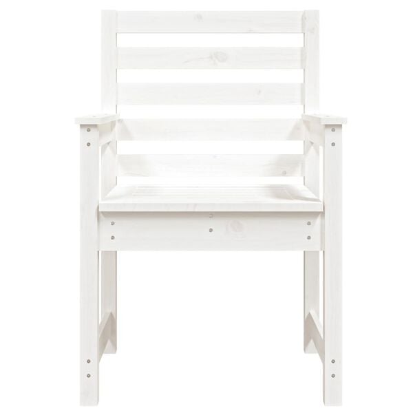 vidaXL Chaises de jardin lot de 2 blanc 60x48x91 cm bois massif de pin