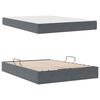 vidaXL Lit avec rangement et matelas Gris fonc&eacute; 140 x 200 cm Velours