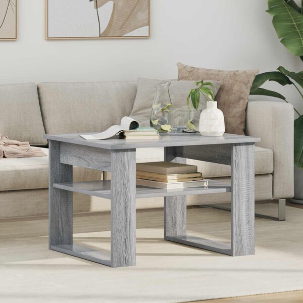 vidaXL Table basse Gris Sonoma 64 x 54 x 44 cm Bois d'ing&eacute;nierie
