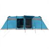 vidaXL Tente familiale tunnel 10 personnes bleu imperméable