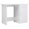 vidaXL Bureau Blanc brillant 100x50x76 cm Bois d&rsquo;ing&eacute;nierie