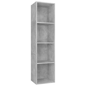 vidaXL Biblioth&egrave;que/Meuble TV Gris b&eacute;ton 36x30x143cm Bois d&rsquo;ing&eacute;nierie