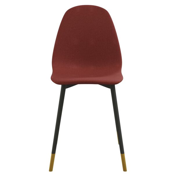 vidaXL Chaises &agrave; manger lot de 2 rouge bordeaux tissu