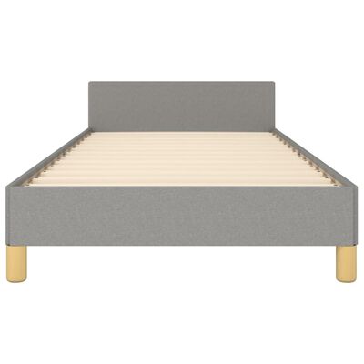 vidaXL Cadre de lit sans matelas gris clair 100x200 cm tissu