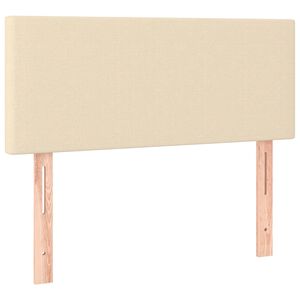 vidaXL T&ecirc;te de lit Cr&egrave;me 100x5x78/88 cm Tissu