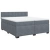 vidaXL Sommier &agrave; lattes de lit et matelas Gris fonc&eacute; 200x200cm Velours