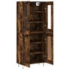 vidaXL Buffet haut Ch&ecirc;ne fum&eacute; 69,5x34x180 cm Bois d'ing&eacute;nierie