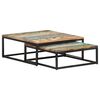 vidaXL Tables basses gigognes 2 pcs Bois de r&eacute;cup&eacute;ration massif