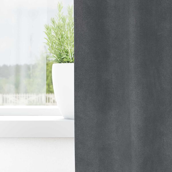 vidaXL Rideaux occultants 2 pcs Gris clair 140 x 260 cm Velours