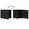 vidaXL Tables de chevet 2 pcs noir 40x40x50 cm bois d&rsquo;ing&eacute;nierie