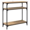 vidaXL Table console Ch&ecirc;ne artisanal 75 x 29 x 75 cm Bois d'ing&eacute;nierie