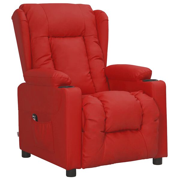 vidaXL Fauteuil Rouge bordeaux Similicuir