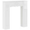vidaXL Cadre de chemin&eacute;e Blanc brillant 102 x 20 x 102 cm