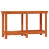 vidaXL &Eacute;tabli avec &eacute;tag&egrave;re Brun Cir&eacute; 140 x 50 x 80 cm Pin massif