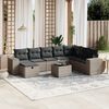 vidaXL Salon de jardin 8 pcs avec coussins gris r&eacute;sine tress&eacute;e