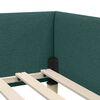 vidaXL Cadre de lit d'angle Vert fonc&eacute; 90 x 200 cm tissu
