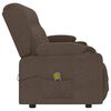 vidaXL Fauteuil de massage inclinable porte-gobelets 4 places taupe