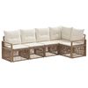 vidaXL Ensemble de canap&eacute; de jardin 5 pc Beige polyrotin