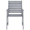 vidaXL Ensemble &agrave; manger de jardin 3 pcs Gris Bois d'acacia massif
