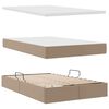 vidaXL Lit avec rangement et matelas Cappuccino 120 x 200 cm