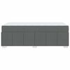 vidaXL Cadre de lit avec matelas Gris fonc&eacute; 90 x 200 cm tissu