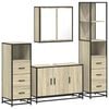 vidaXL Ensemble de meubles de salle de bain 4 pcs ch&ecirc;ne sonoma