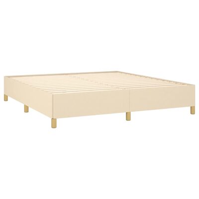 vidaXL Cadre de lit sans matelas crème 180x200 cm tissu