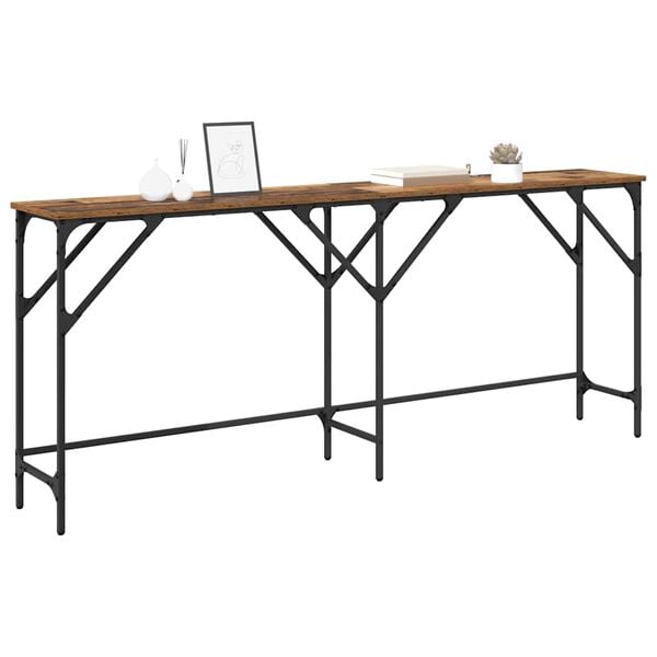 vidaXL Table console Bois Ancien 180 x 30 x 75 cm Bois d'ing&eacute;nierie