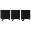 vidaXL Buffet 3 pcs Ch&ecirc;ne noir 60 x 35 x 70 cm