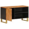 vidaXL Meuble TV marron et noir 80x31,5x46 cm bois massif de manguier