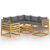 vidaXL Salon de jardin 8 pcs avec coussin Bois d'acacia solide