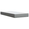 vidaXL Sommier &agrave; lattes de lit avec matelas Gris clair 100x200cm Tissu