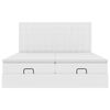 vidaXL Cadre de lit ottoman et matelas blanc pur 180x200 cm similicuir