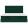 VidaXL Cadre de lit ottoman avec matelas vert fonc&eacute; 180x200cm velours