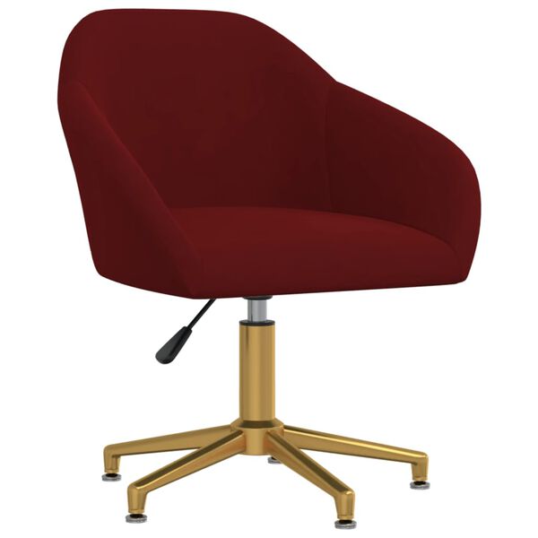 vidaXL Chaises &agrave; manger pivotantes lot de 2 rouge bordeaux velours