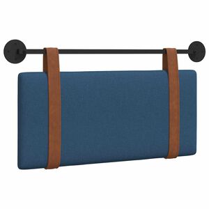 vidaXL T&ecirc;te de lit suspendue Uni Bleu 90 x 55 x 5 cm PU antique
