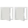 vidaXL Panneau d'Acc&egrave;s 2 pc Blanc 23 x 23 x 3 cm Acier