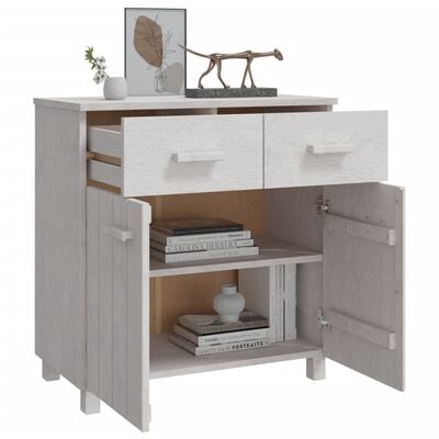 vidaXL Buffet HAMAR Blanc 79x40x80 cm Bois massif de pin