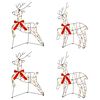 vidaXL Renne de No&euml;l 4 pc 180 LED Blanc chaud 43 x 19 x 65 cm