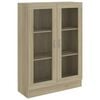 vidaXL Armoire &agrave; vitrine Ch&ecirc;ne sonoma 82,5x30,5x115 cm Bois ing&eacute;nierie