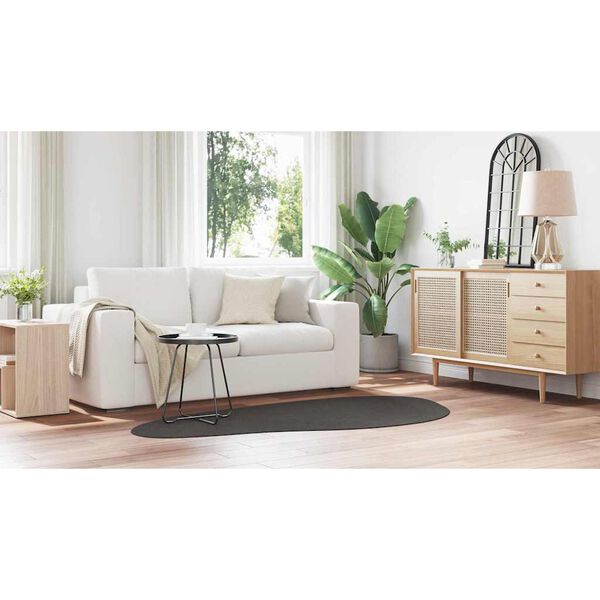 vidaXL Tapis HUARTE Anthracite 100 x 200 cm Polyester