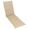 vidaXL Chaise longue d'ext&eacute;rieur repose-pied et coussin Acacia solide
