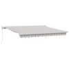 vidaXL Auvent r&eacute;tractable Gris clair et blanc 500 &times; 300 cm