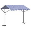 vidaXL Auvent autoportant bleu et blanc 300x300 cm tissu et acier