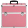 vidaXL Mallette à maquillage 38x23x34 cm rose aluminium