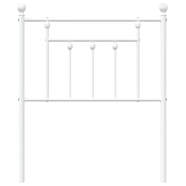 vidaXL Tête de lit métal blanc 75 cm